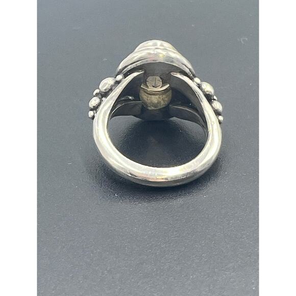 Sterling Silver Artisan Oval Shaped Bezel Set Smoky Quartz Stone Ring Sz 7.75 - Picture 6 of 8